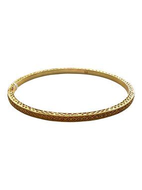 Julie Vos 24K Gold Plated Stackable Etched Bangle Bracelet NWT